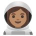 woman astronaut, medium skin tone